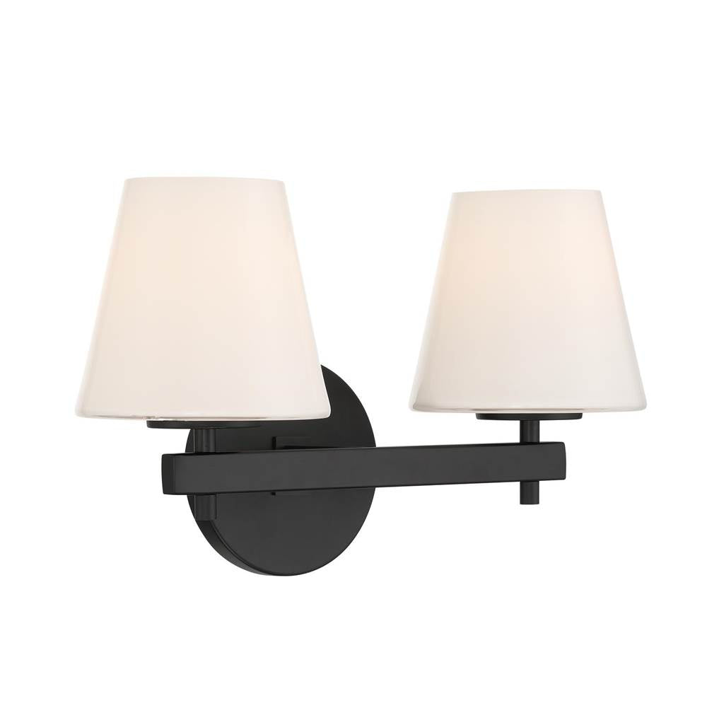 Crystorama COL-202-BK Black Colton 16'' Black Sconce Image 6