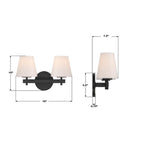 Crystorama COL-202-BK Black Colton 16'' Black Sconce Image 2