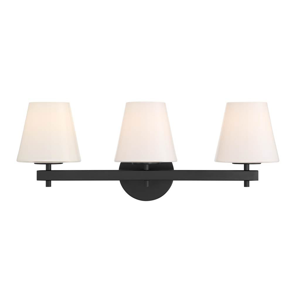 Crystorama COL-203-BK Black Colton 24.5'' Black Bathroom Vanity Image 1