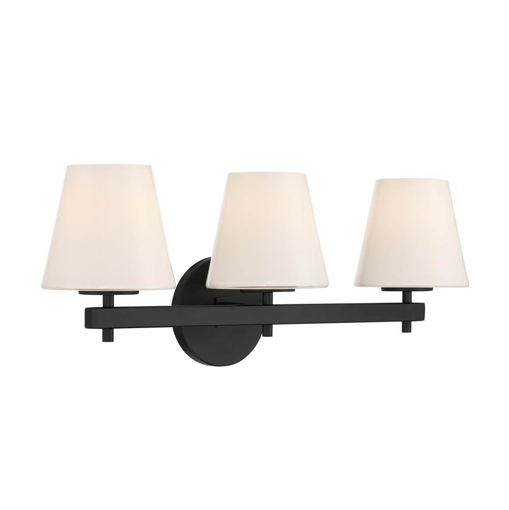 Crystorama COL-203-BK Black Colton 24.5'' Black Bathroom Vanity Image 6