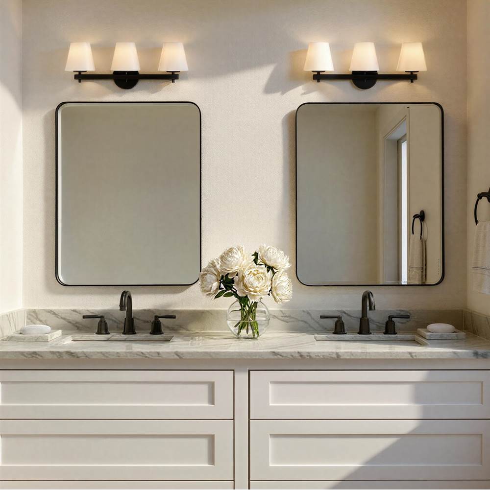 Crystorama COL-203-BK Black Colton 24.5'' Black Bathroom Vanity Image 3