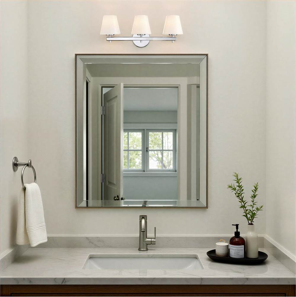 Crystorama COL-203-CH Polished Chrome Colton 24.5'' Polished Chrome Bathroom Vanity Image 3