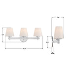 Crystorama COL-203-CH Polished Chrome Colton 24.5'' Polished Chrome Bathroom Vanity Image 2
