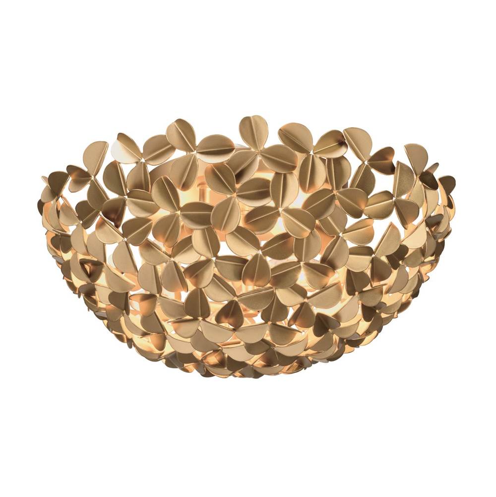 Crystorama COR-7100-SG Soft Gold Cora 16'' Soft Gold Flush Mount Image 6