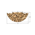 Crystorama COR-7100-SG Soft Gold Cora 16'' Soft Gold Flush Mount Image 2