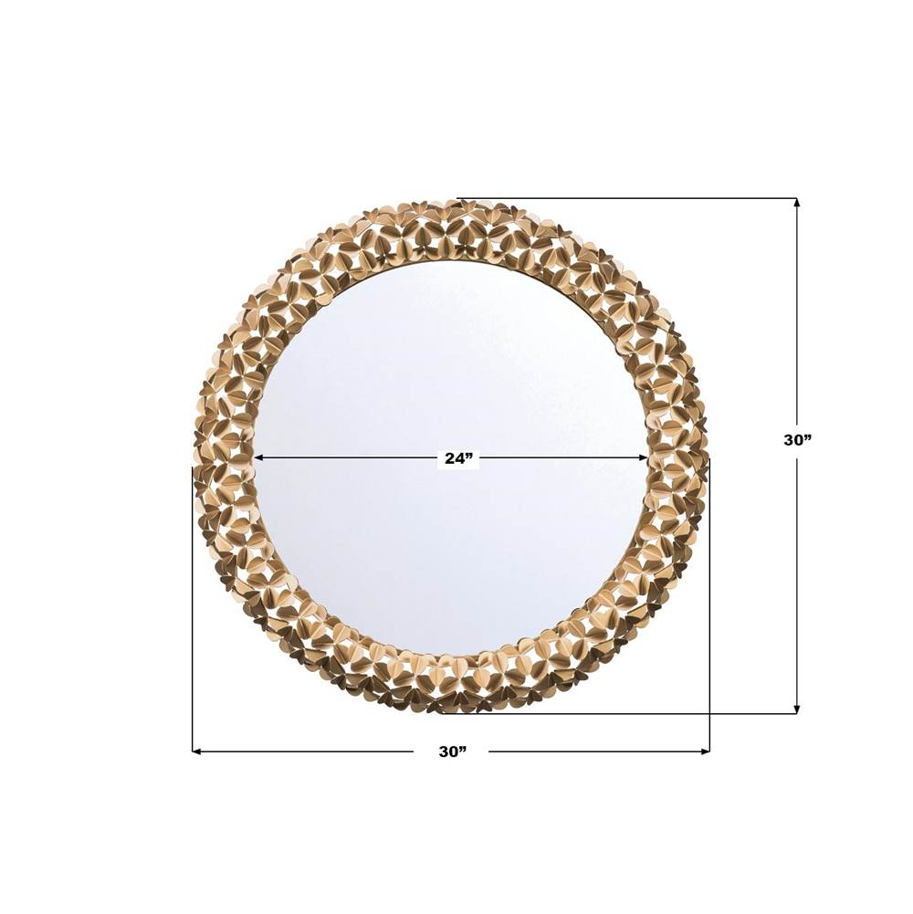 Crystorama COR-M710-SG Soft Gold Cora 30'' Soft Gold Mirror Image 2