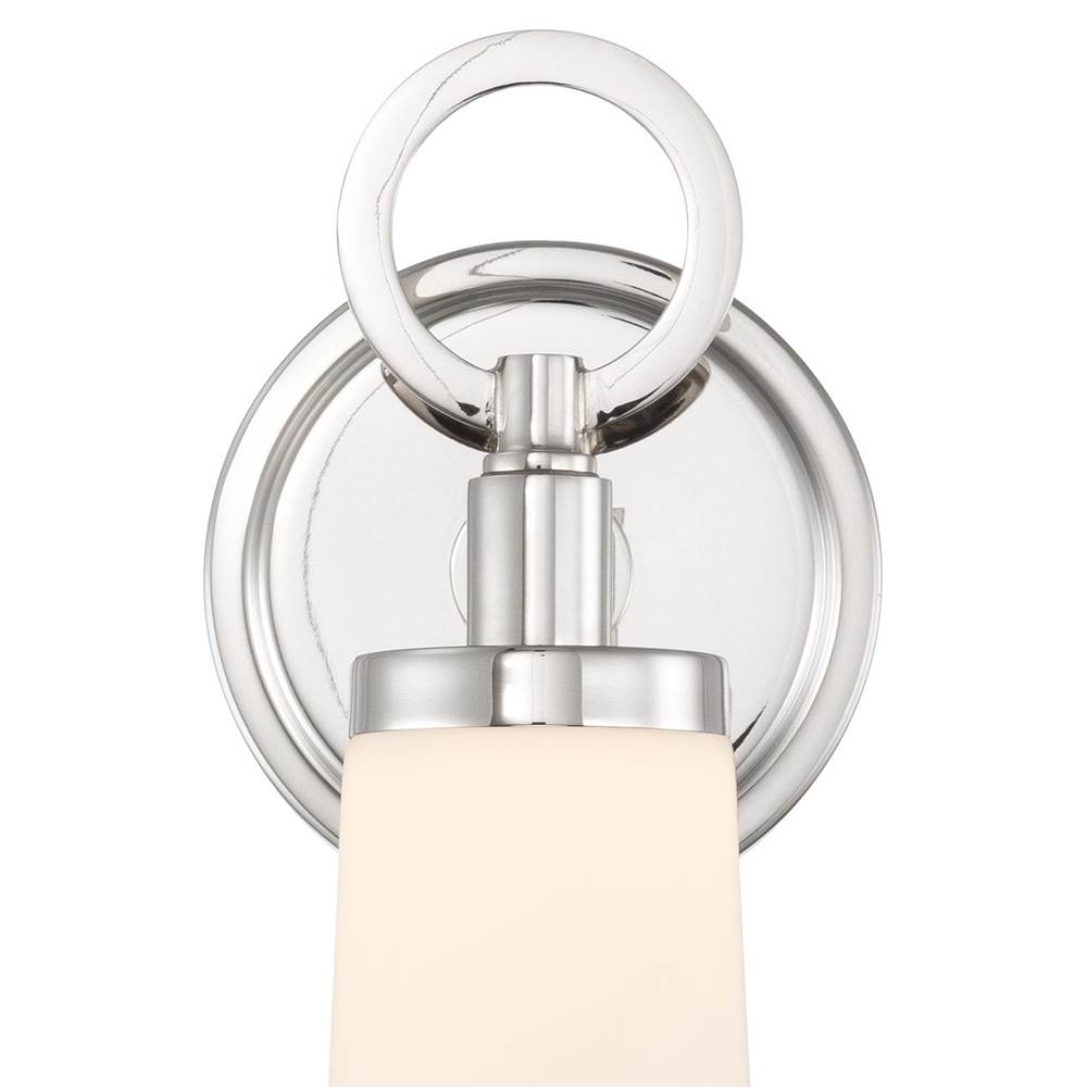 Crystorama CVN-731-PN Polished Nickel Calvin 4.75'' Integrated Led Polished Nickel Sconce Image 4