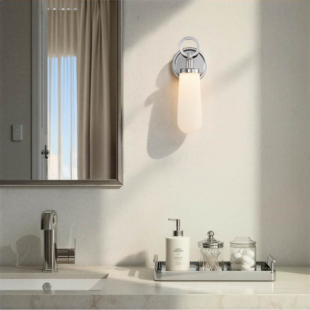 Crystorama CVN-731-PN Polished Nickel Calvin 4.75'' Integrated Led Polished Nickel Sconce Image 3