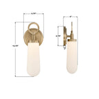Crystorama CVN-731-VG Vibrant Gold Calvin 4.75'' Integrated Led Vibrant Gold Sconce Image 2