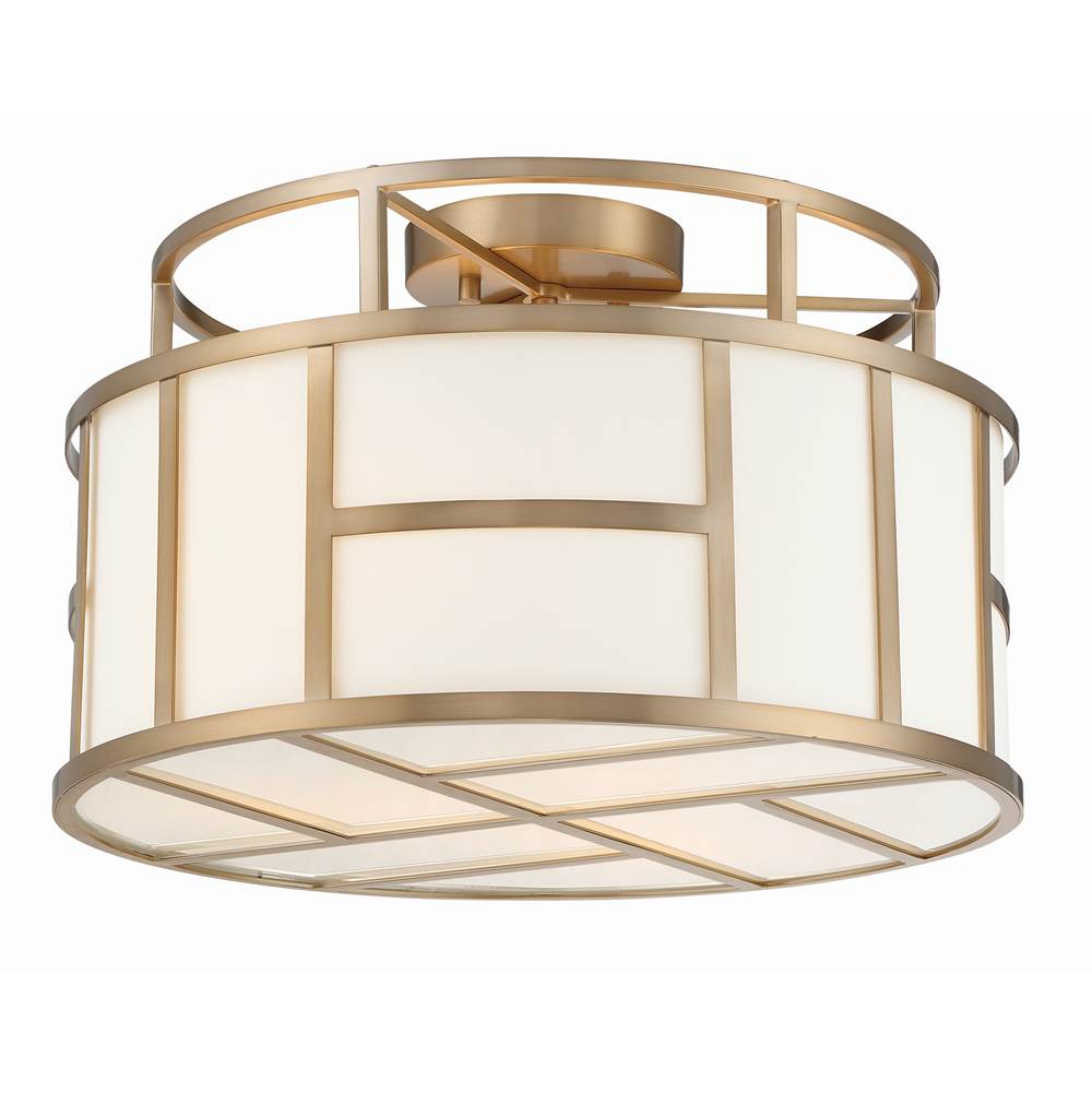 Crystorama DAN-400-VG Vibrant Gold Libby Langdon For Crystorama Danielson 3 Light Vibrant Gold Ceiling Mount Image 1