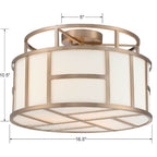 Crystorama DAN-400-VG Vibrant Gold Libby Langdon For Crystorama Danielson 3 Light Vibrant Gold Ceiling Mount Image 2