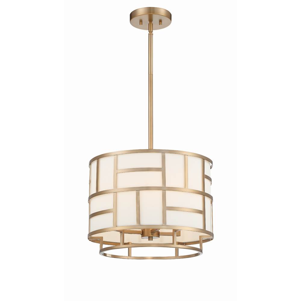 Crystorama DAN-404-VG Vibrant Gold Libby Langdon For Crystorama Danielson 4 Light Vibrant Gold Chandelier Image 1