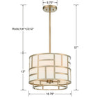 Crystorama DAN-404-VG Vibrant Gold Libby Langdon For Crystorama Danielson 4 Light Vibrant Gold Chandelier Image 2
