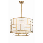 Crystorama DAN-406-VG Vibrant Gold Libby Langdon For Crystorama Danielson 6 Light Vibrant Gold Chandelier Image 1