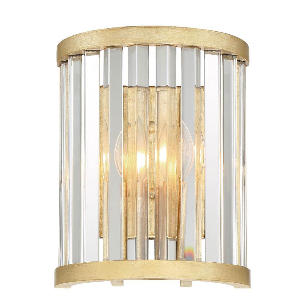 Crystorama DAR-1012-DT Distressed Twilight Darcy 2 Light Distressed Twilight Wall Mount Image 1