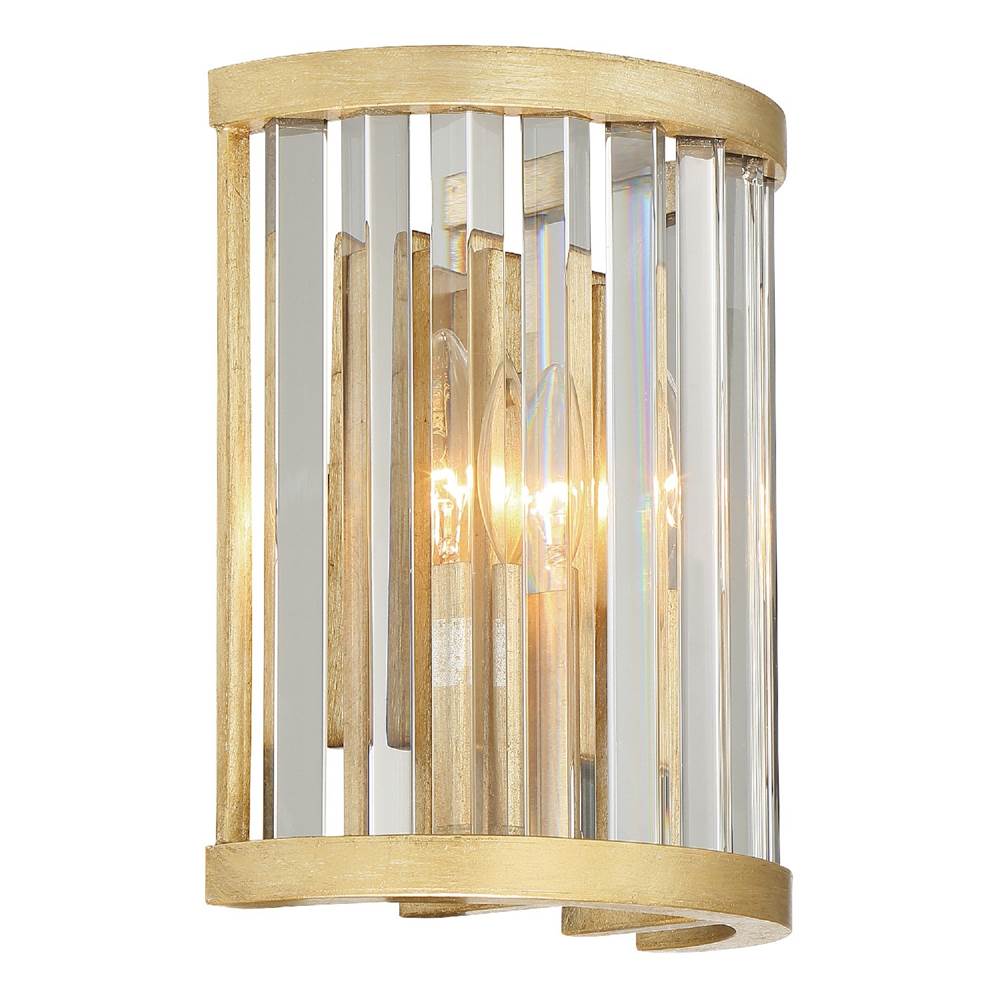 Crystorama Darcy 2 Light Distressed Twilight Wall Mount