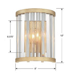 Crystorama DAR-1012-DT Distressed Twilight Darcy 2 Light Distressed Twilight Wall Mount Image 2