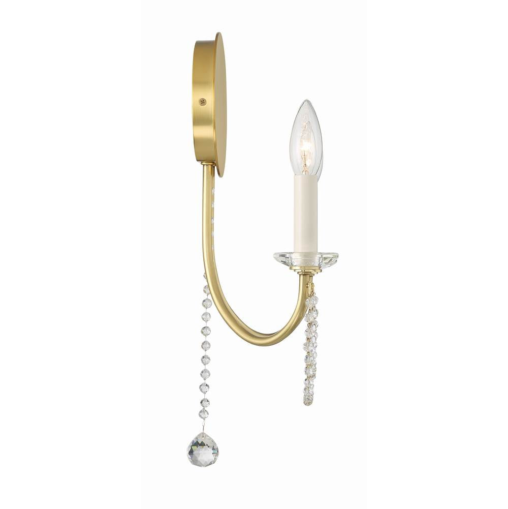 Crystorama DEL-90802-AG Aged Brass Delilah 2 Light Aged Brass Wall Mount Image 3