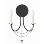 Crystorama Delilah 2 Light Aged Brass Wall Mount