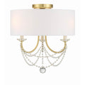 Crystorama DEL-90803-AG_CEILING Aged Brass Delilah 3 Light Aged Brass Ceiling Mount Image 1