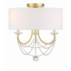 Crystorama DEL-90803-AG_CEILING Aged Brass Delilah 3 Light Aged Brass Ceiling Mount Image 1
