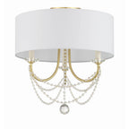 Crystorama DEL-90803-AG_CEILING Aged Brass Delilah 3 Light Aged Brass Ceiling Mount Image 4