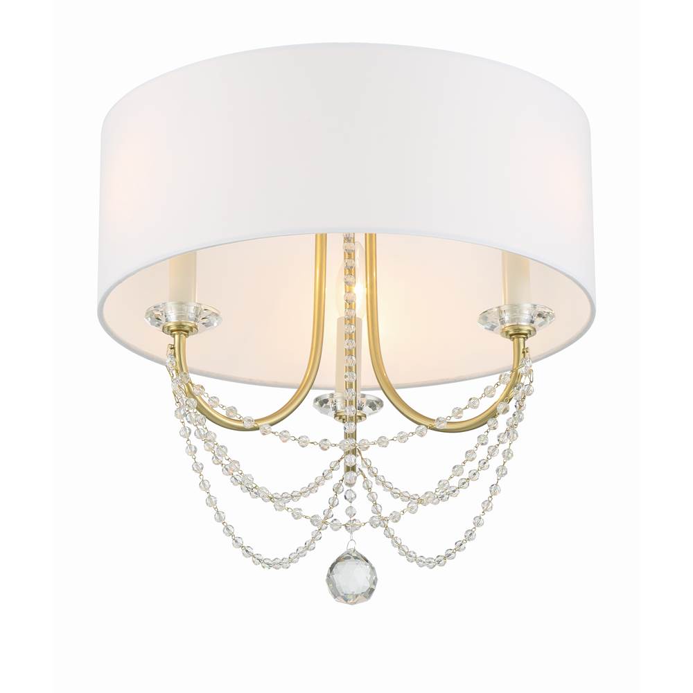 Crystorama DEL-90803-AG_CEILING Aged Brass Delilah 3 Light Aged Brass Ceiling Mount Image 3