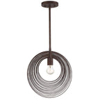 Crystorama DOR-B7701-FB Forged Bronze Doral 1 Light Forged Bronze Pendant Image 1