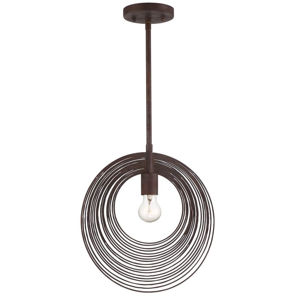 Crystorama DOR-B7701-FB Forged Bronze Doral 1 Light Forged Bronze Pendant Image 1