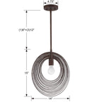 Crystorama DOR-B7701-FB Forged Bronze Doral 1 Light Forged Bronze Pendant Image 2