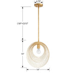 Crystorama DOR-B7701-RG Renaissance Gold Doral 1 Light Renaissance Gold Pendant Image 2