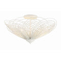 Crystorama DOR-B7703-MT Matte White Doral 3 Light Matte White Semi Flush Mount Image 1