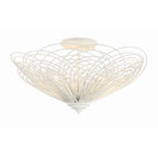 Crystorama DOR-B7703-MT Matte White Doral 3 Light Matte White Semi Flush Mount Image 1
