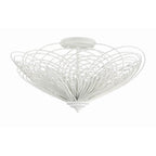 Crystorama Doral 3 Light Matte White Semi Flush Mount