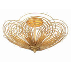 Crystorama Doral 3 Light Matte White Semi Flush Mount