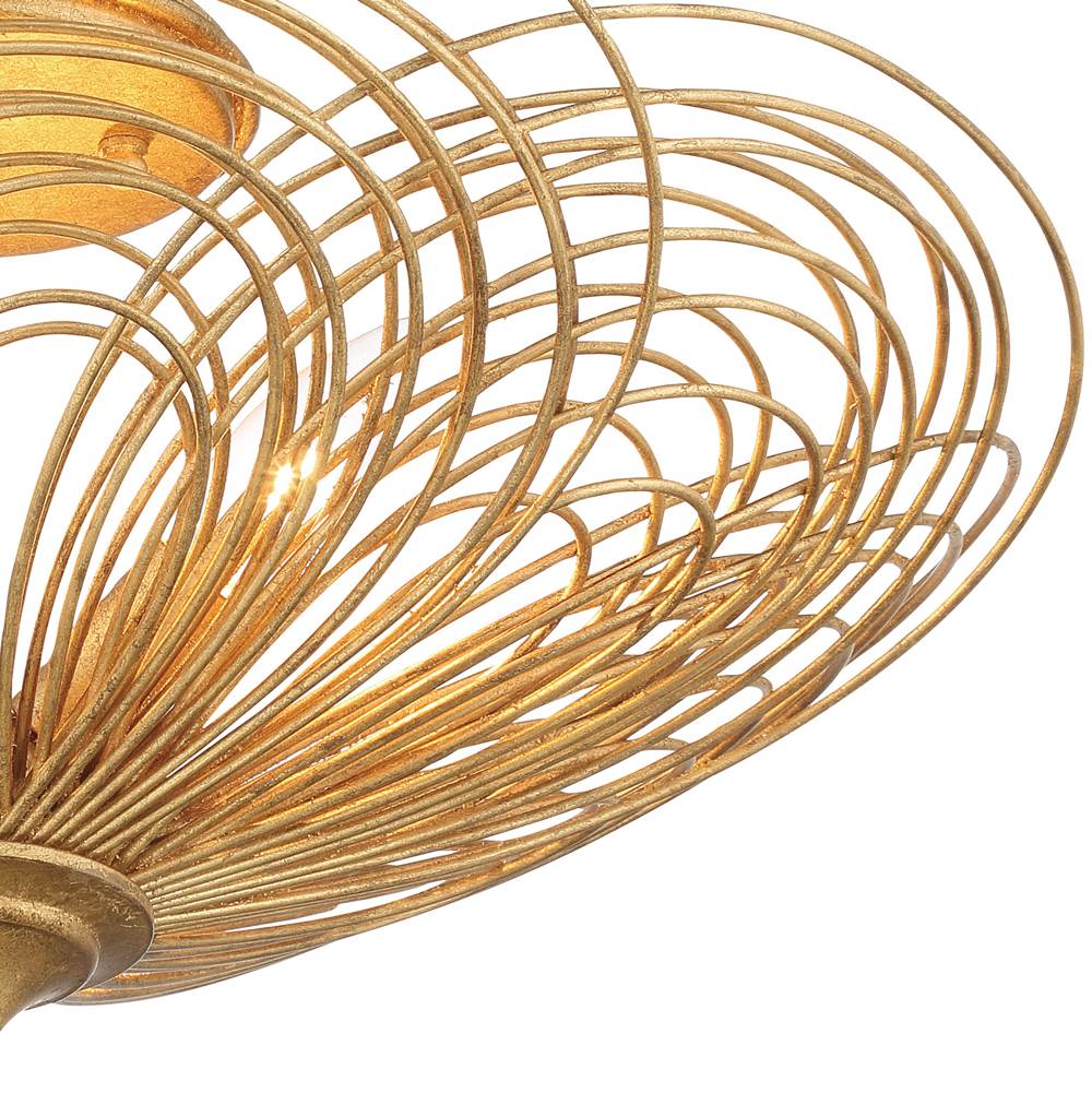 Crystorama DOR-B7703-RG Renaissance Gold Doral 3 Light Renaissance Gold Ceiling Mount Image 4