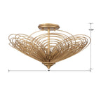 Crystorama DOR-B7703-RG Renaissance Gold Doral 3 Light Renaissance Gold Ceiling Mount Image 2