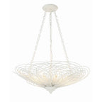 Crystorama DOR-B7706-MT Matte White Doral 6 Light Matte White Chandelier Image 1