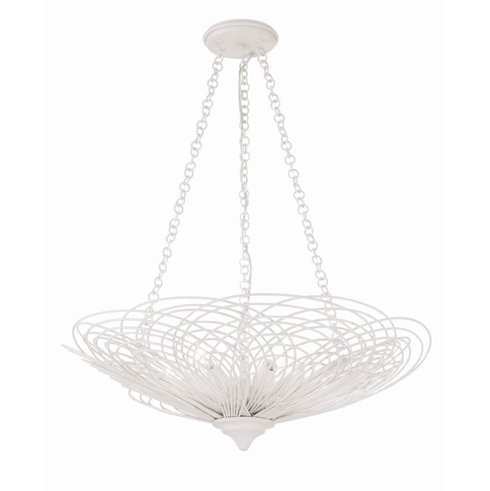 Crystorama Doral 6 Light Matte White Chandelier