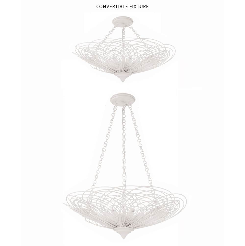 Crystorama DOR-B7706-MT Matte White Doral 6 Light Matte White Chandelier Image 2