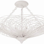 Crystorama DOR-B7706-MT_CEILING Matte White Doral 6 Light Matte White Semi Flush Mount Image 2