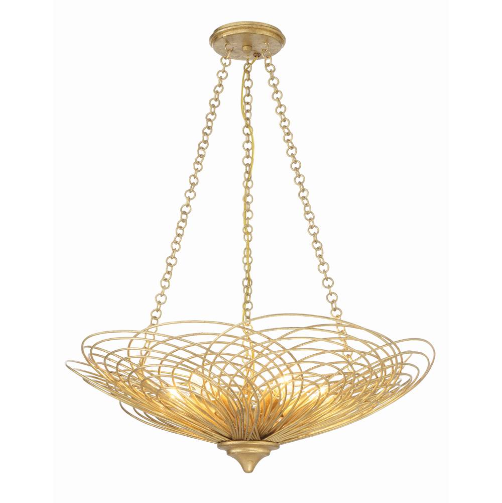 Crystorama DOR-B7706-RG Renaissance Gold Doral 6 Light Renaissance Gold Chandelier Image 1