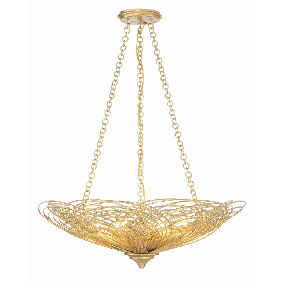 Crystorama DOR-B7706-RG Renaissance Gold Doral 6 Light Renaissance Gold Chandelier Image 4