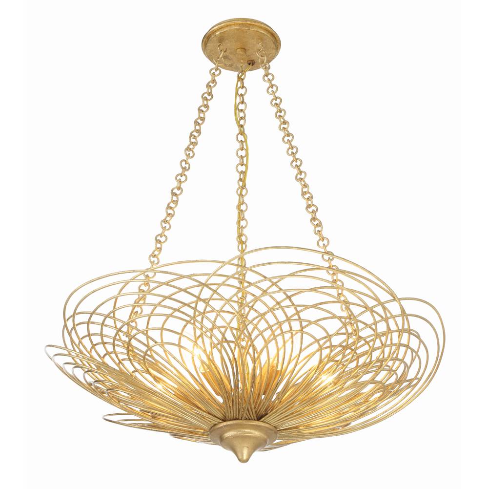 Crystorama DOR-B7706-RG Renaissance Gold Doral 6 Light Renaissance Gold Chandelier Image 3