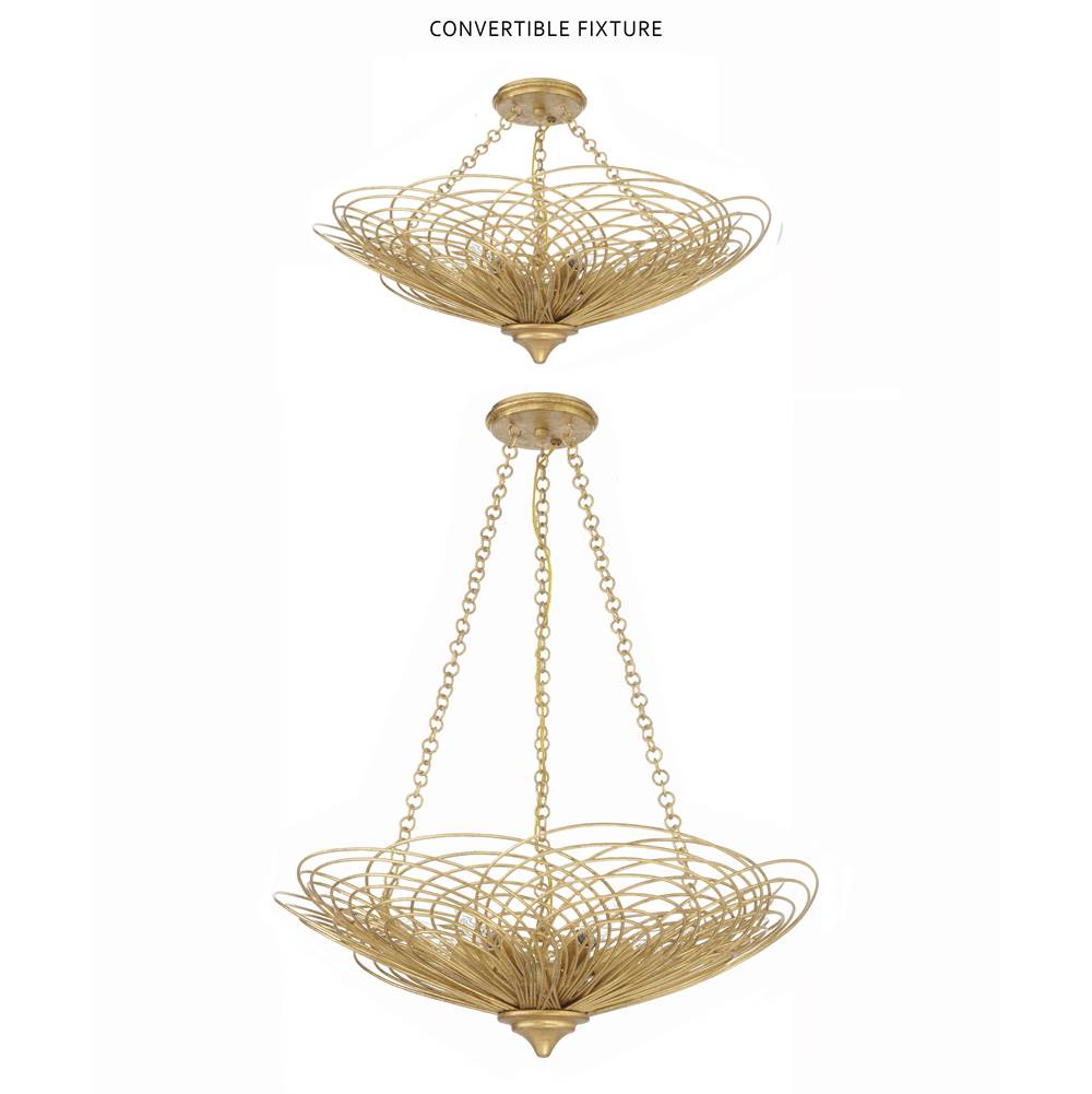 Crystorama DOR-B7706-RG Renaissance Gold Doral 6 Light Renaissance Gold Chandelier Image 2