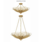 Crystorama Doral 6 Light Matte White Semi Flush Mount