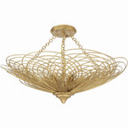 Crystorama DOR-B7706-RG_CEILING Renaissance Gold Doral 6 Light Renaissance Gold Semi Flush Mount Image 3