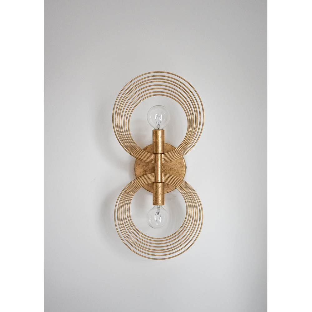 Crystorama DOR-B7722-RG Renaissance Gold Doral 2 Light Renaissance Gold Wall Mount Image 3