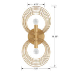 Crystorama DOR-B7722-RG Renaissance Gold Doral 2 Light Renaissance Gold Wall Mount Image 2