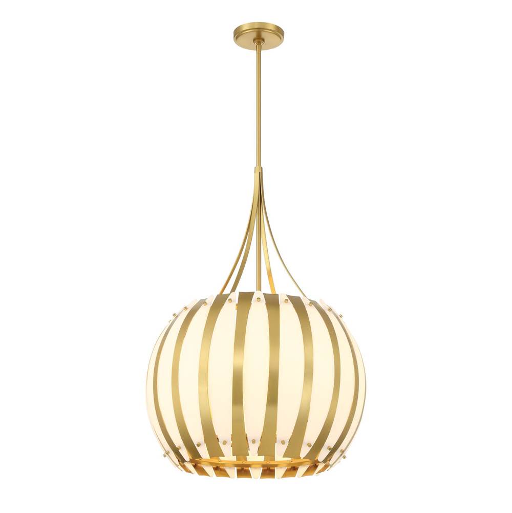 Crystorama DRA-8003-LG Luxe Gold Daria 20.5'' Luxe Gold Chandelier Image 1